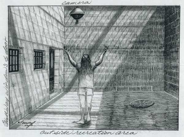 Self-portrait of Thomas Silverstein in the Recreation Area of His Prison Cell Self-portrait of Thomas Silverstein in the Recreation Area of His Prison Cell